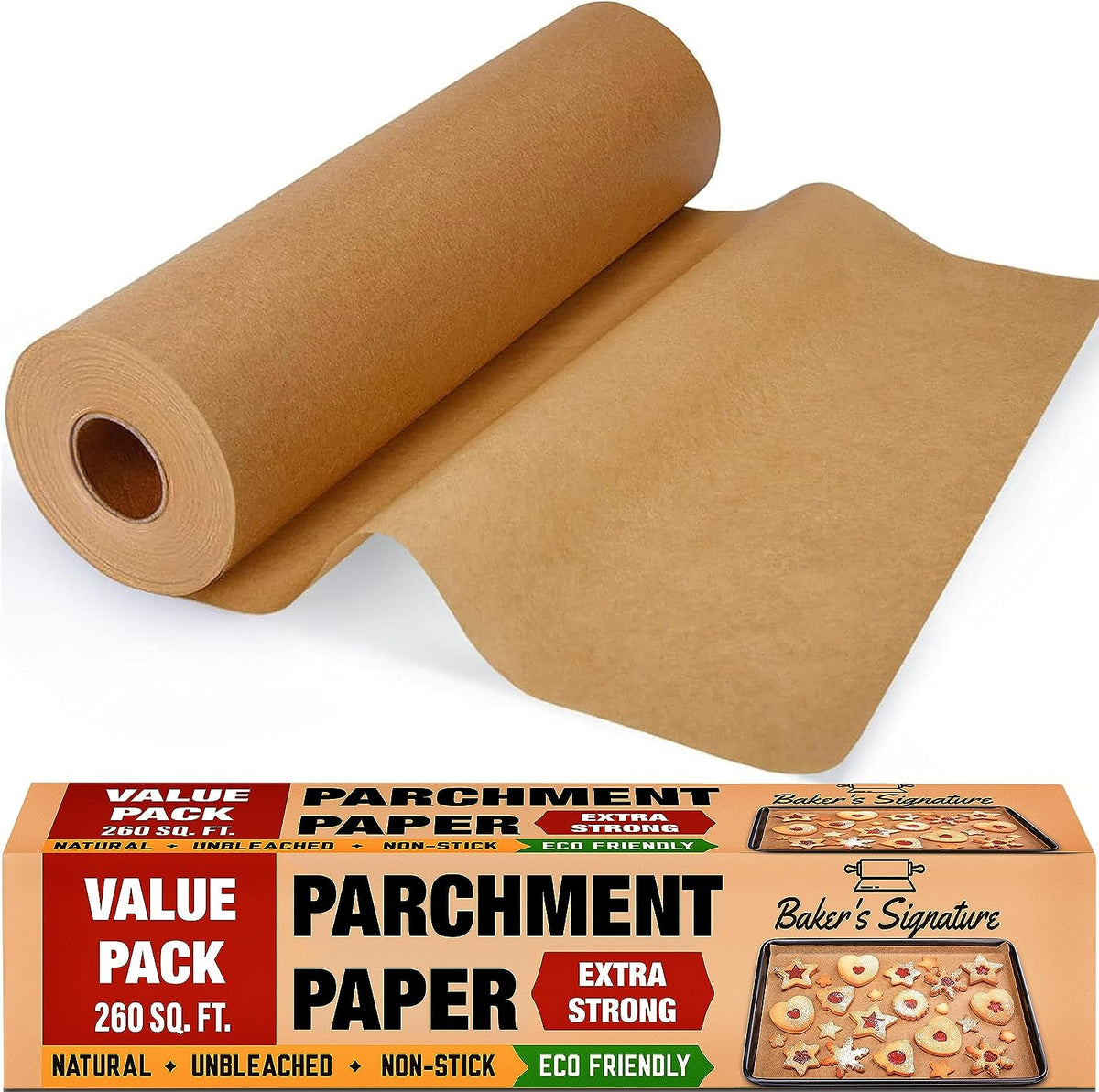 Unbleached baking paper, roll - novapack