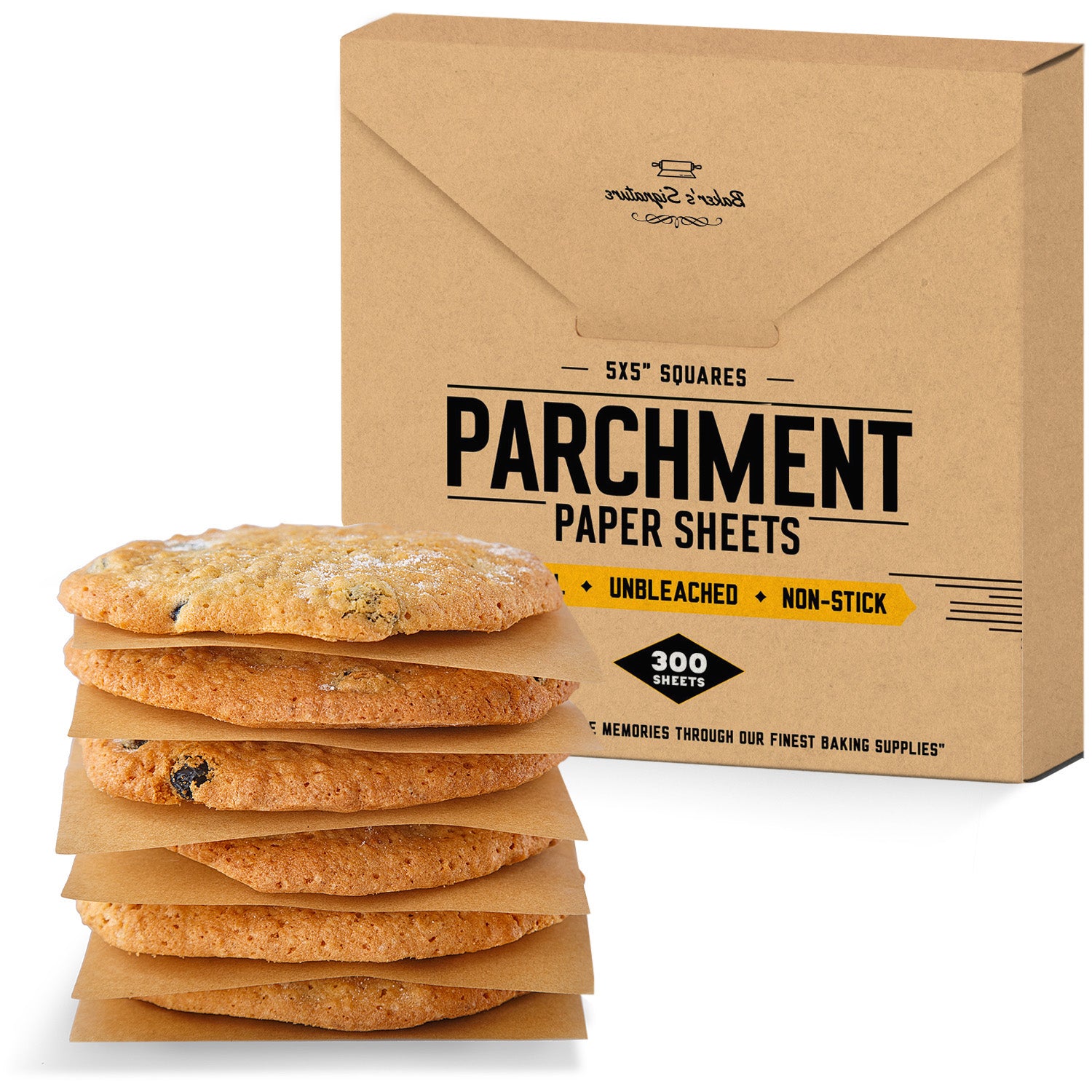 Premium Square Perforated Baking Paper Sheets - Non-stick, Easy